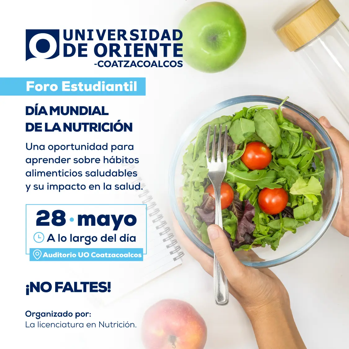 Foro estudiantil - día mundial de la nutrición - Universidad de Oriente Coatzacoalcos