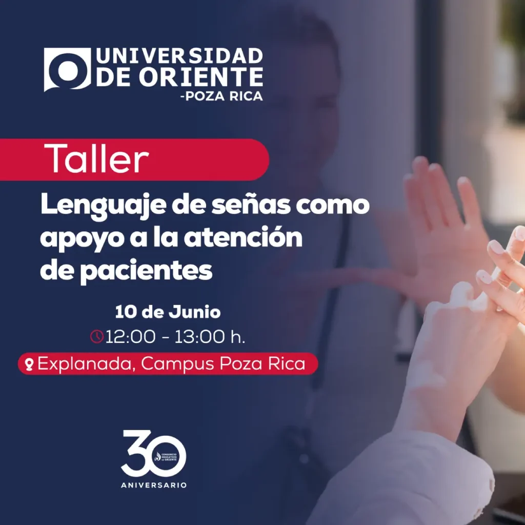 Taller de lenguaje de señas como apoyo a la atención de pacientes - Universidad de Oriente Poza Rica - Destacado - Destacada